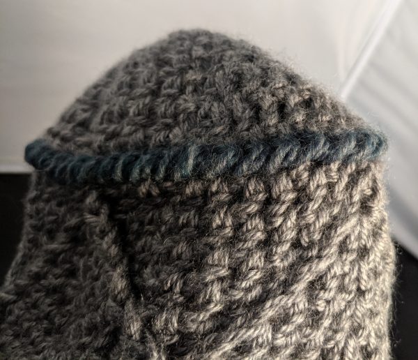 Detail on crochet hat