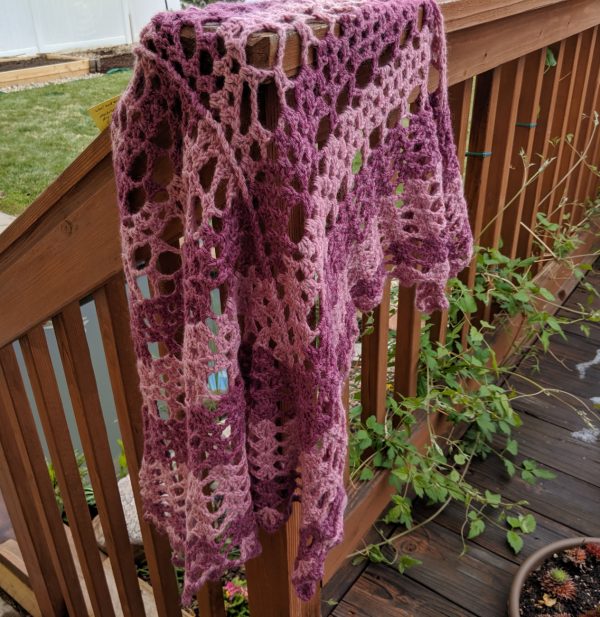 Rosy Shawl in natural light