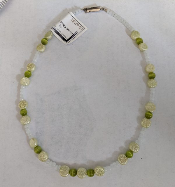 Spring green and white choker